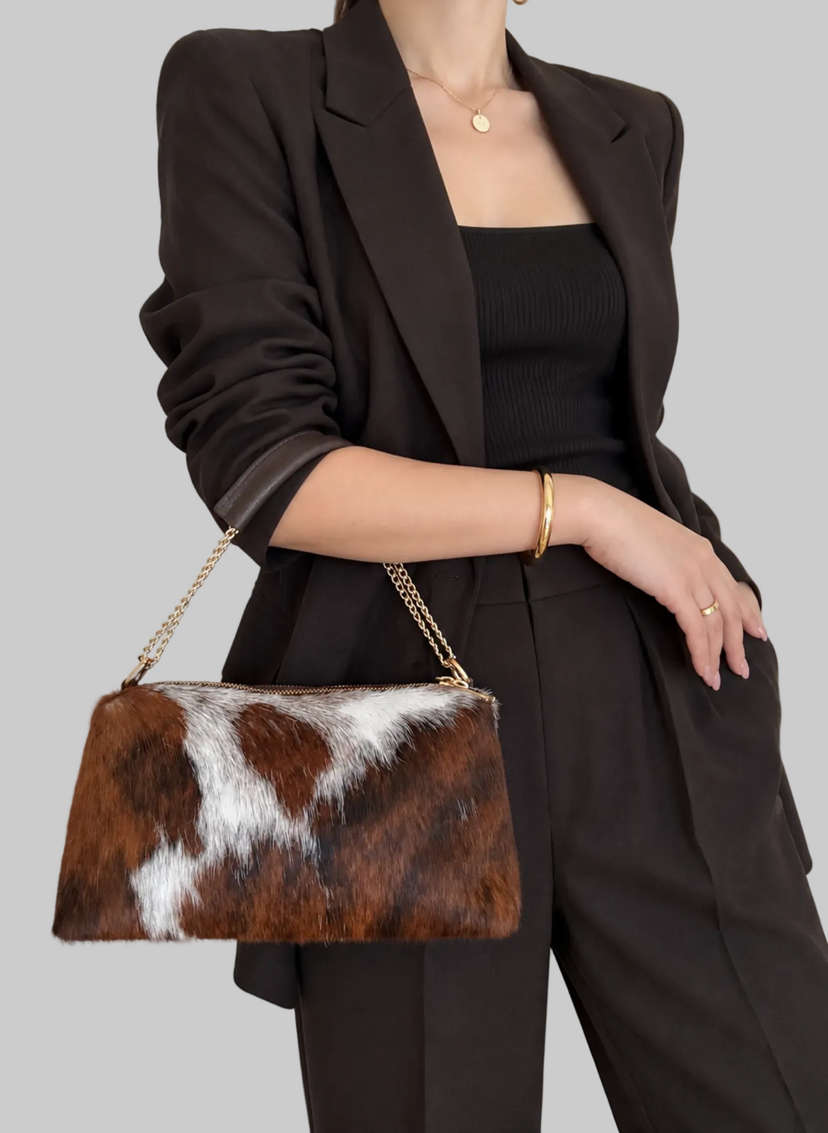 Borsa in cavallino mod. Genny Arquati Bags indossata 