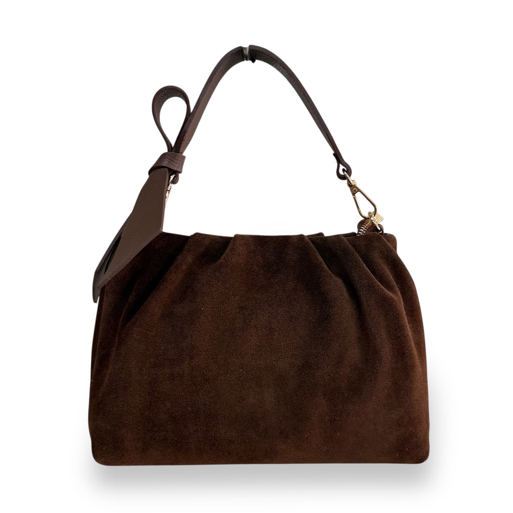 Borsa Coco in vera pelle martellata dollaro vista retro
