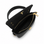 Borsa Gemma nera in vera pelle martellata – Arquati Bags interno