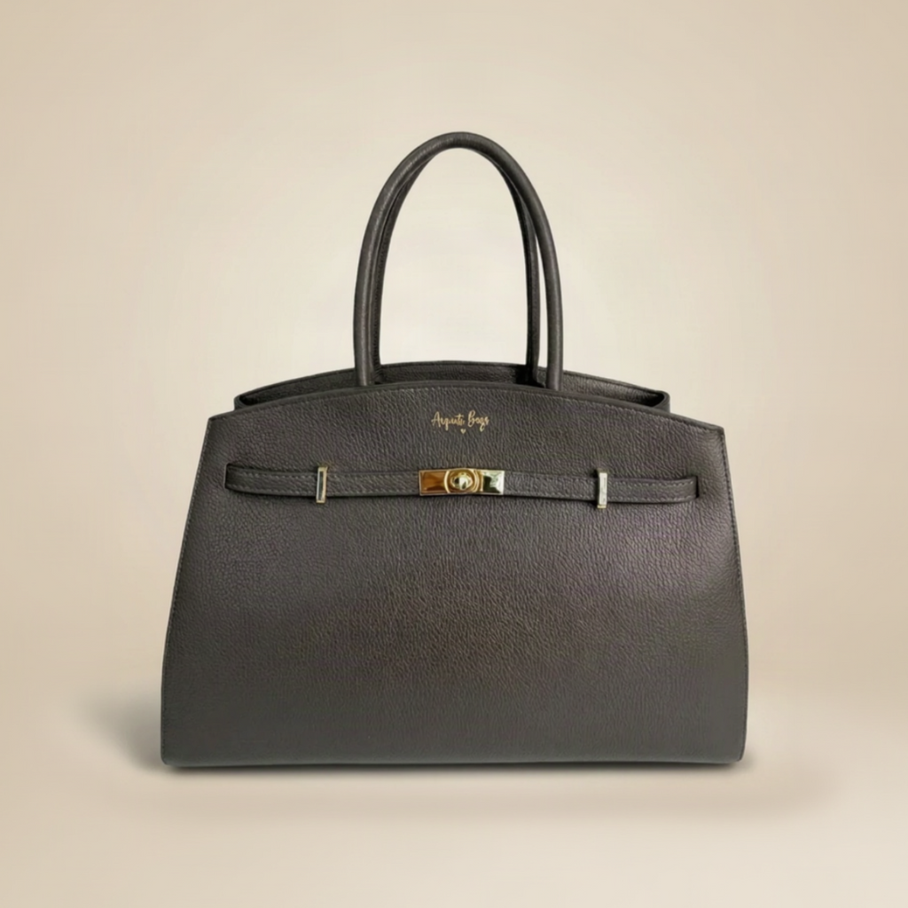Borsa Grace in vera pelle colore Testa di Moro  Arquati Bags