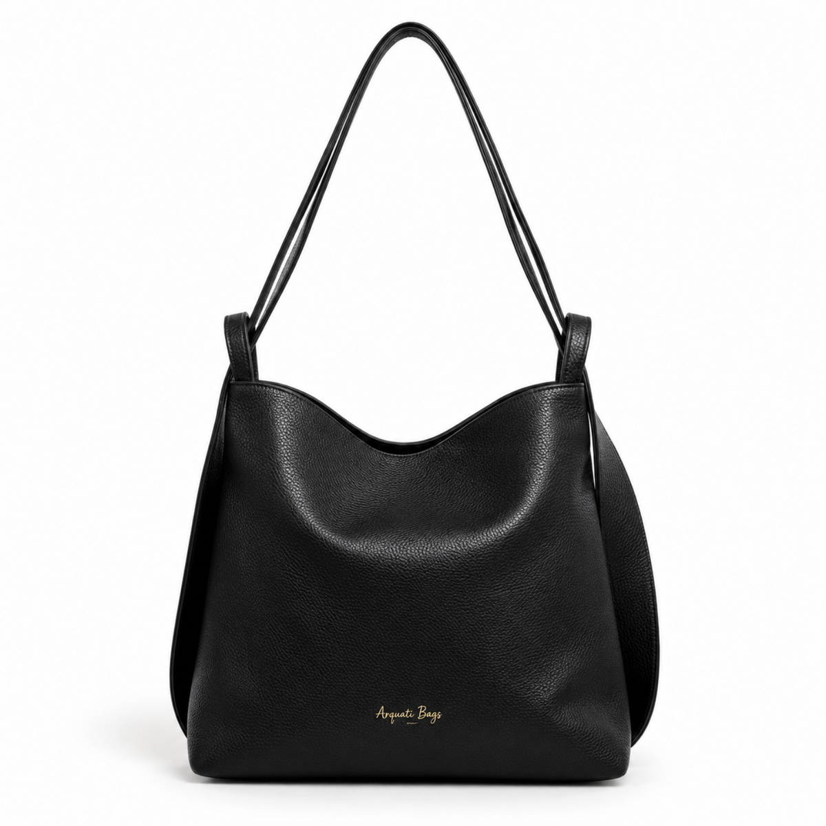 Borsa Zaino Nera Acapulco in vera pelle Arquati Bags