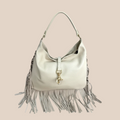 Borsa Francy in vera pelle martellata con frange – Arquati Bags