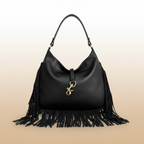 Borsa Francy in vera pelle martellata con frange – Arquati Bags