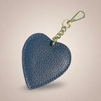 Portachiavi a forma di cuore in vera pelle