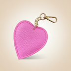 Portachiavi a forma di cuore in vera pelle